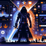 Ilustrasi kolase Star Wars futuristik, layar game shooter, dan ikon langganan promo menggambarkan tren terbaru industri game.