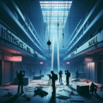 Tim dokumenter menjelajah mall terbengkalai dengan monitor CCTV berkedip menampilkan bayangan sosok misterius.