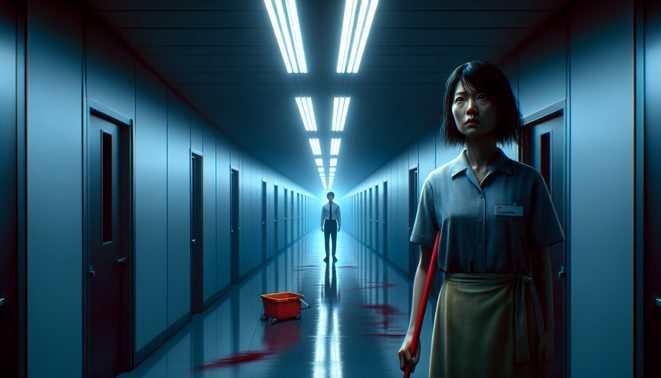 Alur & Ending The Night Cleaner Yamoto: Siapa Wanita Merah dan Kutukannya?