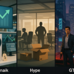 Ilustrasi berita game: konsol naik harga, studio game terdampak, dan hype rilis game open-world baru.